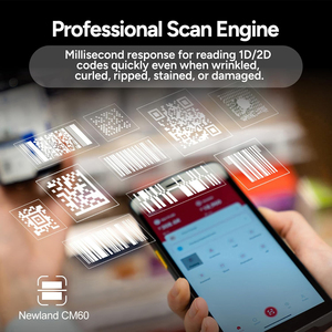 T60-5G 5g WIFI-6 di động cầm tay máy tính Android 15 dữ liệu thiết bị đầu cuối máy quét mã vạch PDA 6 "Màn hình CM60 4 + 64GB IP67 13.56MHz NFC - Product Image 5