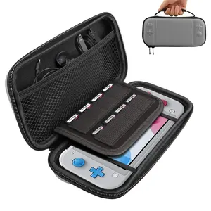 حقيبة تخزين محمولة صلبة من مادة EVA مضادة للصدمات والسقوط وهي عبارة عن حقيبة حمل واقية مضادة للماء لحماية وحدة تحكم Nintendo Switch LITE