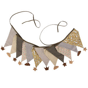 DAMAI nouveau Triangle banderoles bannière 12 pièces coton <span class=keywords><strong>tissu</strong></span> drapeaux <span class=keywords><strong>fanion</strong></span> guirlandes pour fête d'anniversaire mariage bébé douche thé fête - Product Image 3