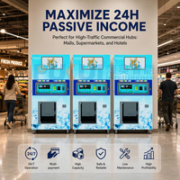 Distributeur automatique de glaçons PUKUI avec paiement par pièces/billets et certification CE/NSF/ISO pour station-service, ensachage automatique en libre-service