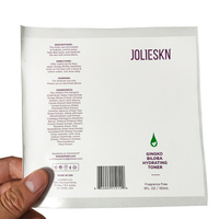 Étiquettes de produit de soin de la peau personnalisées Autocollants adhésifs imperméables pour l'emballage de crème tonique hydratante avec affichage de la liste des ingrédients
