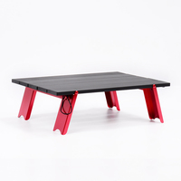 Table de pique-nique et de camping pliable en aluminium moderne pour la randonnée et l'utilisation en parc