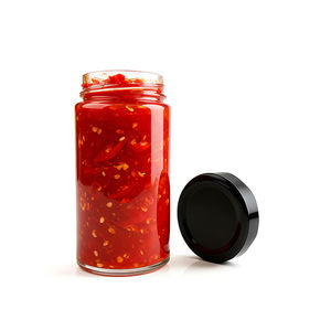 Ventes en gros <span class=keywords><strong>de</strong></span> pots en verre transparents <span class=keywords><strong>de</strong></span> forme cylindrique <span class=keywords><strong>de</strong></span> 200 ml pour caviar, sauce piquante, confiture, cornichons, avec couvercle incurvé - Product Image 6