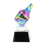 Trophée de sport en résine de pickleball en bois personnalisé avec logo de conception gratuite en gros
