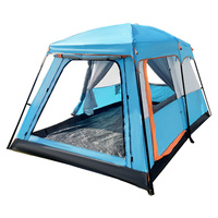Tente de camping facile à installer avec auvent - Tente spacieuse pour 7 personnes pour les aventures en plein air en famille et les fêtes de jardin
