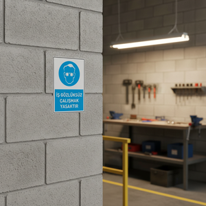 PVC Vinyl <b>Sticker</b> for Home Decoration It Is Forbidden to Work Without Safety Glasses - Product Image 4