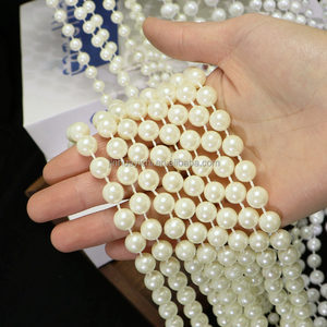 6-10mm ABS Kreisförmige Verbundene Perlen DIY Hochzeit Plastik Doppelstrang-Kette Großpackung Zertifiziertes Schmuckzubehör - Product Image 3