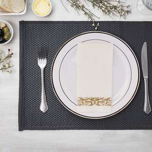 Serviettes jetables pour invités, 100 pièces, douces, absorbantes, sensation de <span class=keywords><strong>lin</strong></span>, 1 plis, serviettes en <span class=keywords><strong>papier</strong></span> décoratives pour salle de bain, style sac - Product Image 6