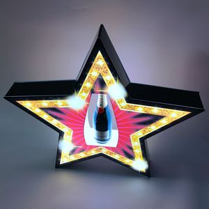 Tùy chỉnh Acrylic hình dạng ngôi sao VIP chai kệ trưng bày rượu vang đứng LED Champagne chai thuyết trình cho hộp đêm chai glorifier - Product Image 6