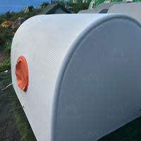 Tente de camping gonflable commerciale DWF en forme de coquille, abri pneumatique pour glamping extérieur, opération hôtelière, logo personnalisé disponible