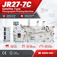 Imprimante flexographique automatique JR27-7C, largeur d'impression maximale de 265 mm, machine d'impression flexo industrielle pour étiquettes en rouleau