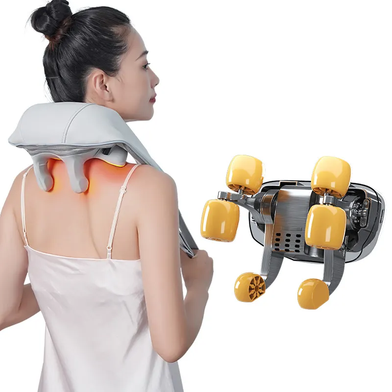 Productos de masaje más vendidos, chal de masaje portátil con calefacción eléctrica para la espalda, masajeador abdominal de cuerpo completo para cuello y hombros