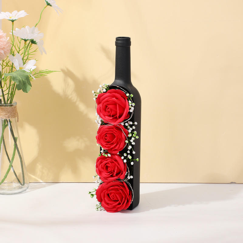 Watermelon red black wine bottle
