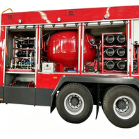 Véhicule de sauvetage incendie à poudre sèche Hongyan 6X4 6000 kg, spécialisé pour les centrales électriques et les champs pétrolifères, pour interventions d'urgence incendie à poudre sèche