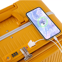 Pailox Coffre ouvert avant Bagage de charge USB Bagage à roulettes ABS étanche anti-rayures pour unisexe