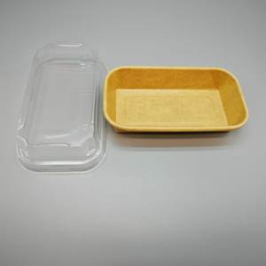 Contenedor Ecológico para Sushi, Apto para Alimentos, Caja de Papel Kraft Marrón para Hot Dogs, Bocadillos, Barbacoa, Papas Fritas, Bandeja Desechable para Sushi con Tapa - Product Image 6