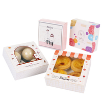 Boîte d'emballage en papier colorée pour le Dessert, pièces, taille imprimée personnalisée, tarte d'œufs, pâtisserie, bonne emballage, pour le Dessert