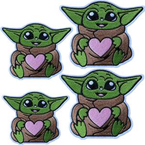 Patch personnalisé Baby <span class=keywords><strong>Yoda</strong></span> Mandalorian enfant chibi brodé à repasser pour vestes sacs à dos - Product Image 2