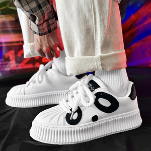 Zapatillas Deportivas Retro Casuales para Hombre, Primavera 2026, Diseño Panda en Blanco y Negro, Parte Superior de PU, Ligeras, a la Moda, con Cordones, para Caminar - Product Image 2