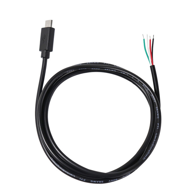 4-Core 2-Core Micro-USB Cable Tinned Copper Conductor 2A Data Transfer PVC Jacket Braid Shielding Camera Use Huajunxin