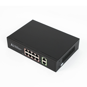Bộ chuyển mạch Ethernet <span class=keywords><strong>Gigabit</strong></span> PoE 8 cổng + 2 cổng <span class=keywords><strong>Gigabit</strong></span> RJ45 liên kết lên mạng, truyền dẫn 100m, ổn định cao 30W với chuẩn IEEE802.3AF/AT - Product Image 3