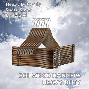 Cintres en bois de luxe personnalisables avec logo pour hôtels, vente en gros de cintres pour vestes, manteaux, chemises et costumes - Product Image 2