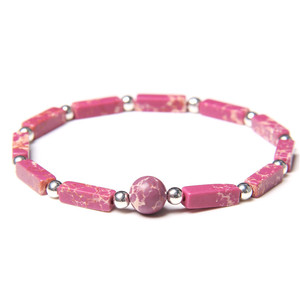 Pulsera de cuentas de amatista natural elástica con cuentas de cristal curativas para mujeres y hombres, joyería de moda. - Product Image 3