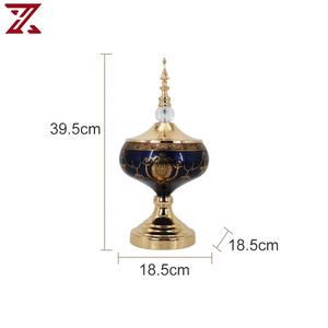 Pot de bonbons <span class=keywords><strong>en</strong></span> métal pour emballage de fruits confits, conteneur <span class=keywords><strong>en</strong></span> <span class=keywords><strong>verre</strong></span> de piédestal <span class=keywords><strong>en</strong></span> métal bon marché, vente <span class=keywords><strong>en</strong></span> gros - Product Image 2