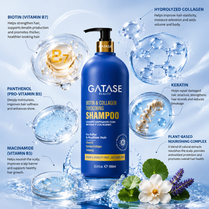 GATASE <span class=keywords><strong>Shampoo</strong></span> Volumizzante con Biotina e Collagene <span class=keywords><strong>per</strong></span> <span class=keywords><strong>Capelli</strong></span> Sottili e Deboli, Riparatore e Nutriente - Product Image 2