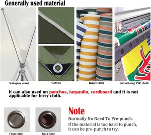 <strong>Grommet</strong> <strong>Tool</strong> Kit Handheld Hole Punch Pliers Portable <strong>Grommet</strong> Hand Press Machine Manual Puncher for Silver <strong>Grommets</strong> of 3/8 Inch - Product Image 6