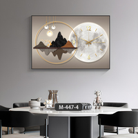 Art moderne décoration de la maison murale cristal porcelaine avec horloge restaurant canapé fond tenture peinture