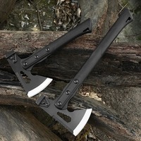 Hache tactique multifonctionnelle à tête ouverte couteau de défense extérieur survie camping arbre hacher bois hache ouvrier avec gaine