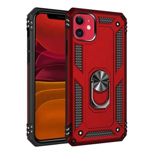 Venta caliente de grado militar 2 en 1 PC + cubierta de la caja del teléfono híbrido de TPU con soporte de anillo titular de <span class=keywords><strong>coc</strong></span> - Product Image 2