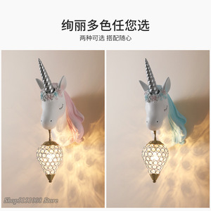 <span class=keywords><strong>Lampada</strong></span> da Parete LED Unicorno Nordica Semplice e Adorabile, <span class=keywords><strong>Lampada</strong></span> da Comodino per Camera da Letto, Applique Creativa Rosa per Ragazze, <span class=keywords><strong>Lampada</strong></span> Unicorno Cartoon - Product Image 3