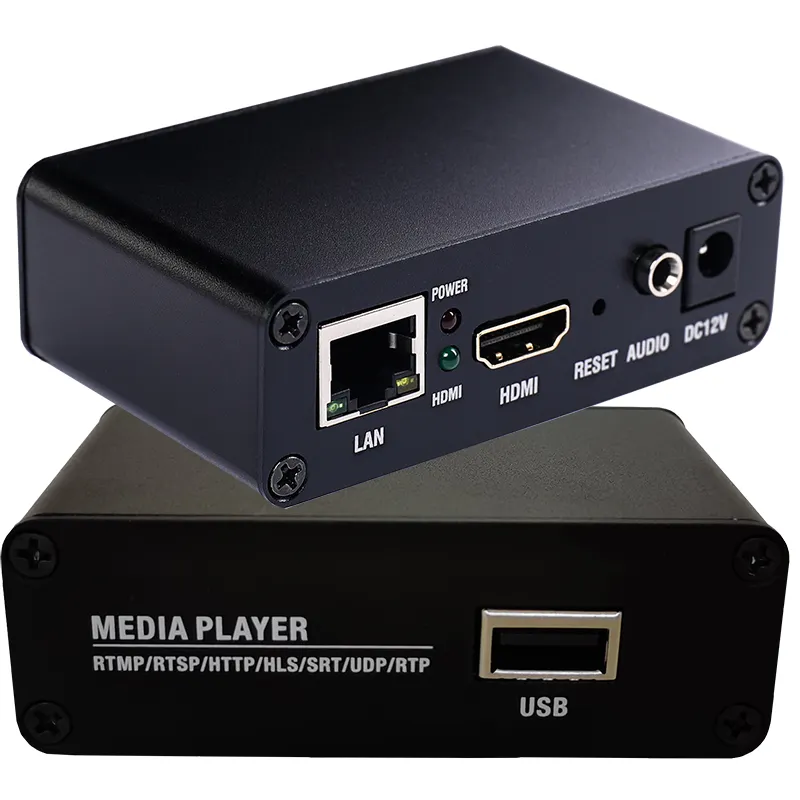 Lecteur multimédia USB U disque vidéo vers réseau dispositif de streaming vidéo en direct avec hdmi connecté au moniteur pour la surveillance