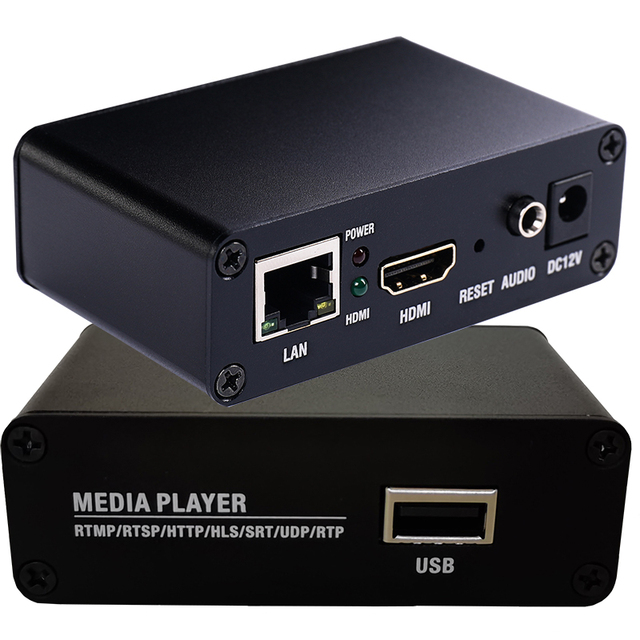 USB Media Player U Disk Video to Network Video Live Streaming Device with hd mi Connected to the Monitor for Monitoring