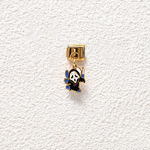 Pulsera de dijes italianos de acero inoxidable impermeable con diseño de dibujos animados para hacer joyas DIY, color dorado, venta al por mayor - Product Image 3