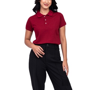 Polos pour femmes en tissu de coton polos d'été en plein air avec taille et design personnalisés exportation à bas prix - Product Image 2