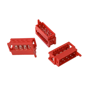 ขั้วต่อสายไฟแบบ Crimp IDC ทองแดงสีแดง TE Connectivity รุ่น 215083-8 แบบ 8 ขา - Product Image 2