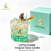 Großhandel Private Label Luxus Jelly Duftkerze Cocktail-Form Klares Gel-Wachs Grünes Raumduft-Geschenkset