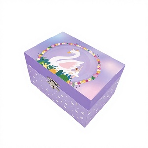 Carillon a Forma di Cigno Viola con Design Moderno Yiyu, Personalizzabile con Stampa a Caldo, Rotante, Ecologico, in Carta, Suono Anni '60 - Product Image 2