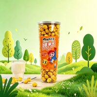 180g Instant Puffed Popcorn Snack, Halal Gluten-Free Cream Caramel Fruit Flavor