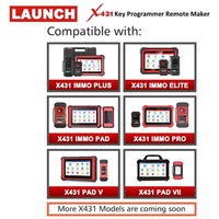 Launch X431 Key Programmer Remote Maker with Super Chip and 4 Sets of Smart Keys for X431 IMMO Elte IMMO Plus Work with Launch