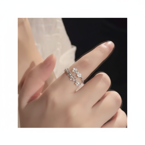 Vendita calda accatastamento anelli per le donne di tendenza moda stella serpente corona minimalista in lega placcata oro carino gioielli all'ingrosso - Product Image 1