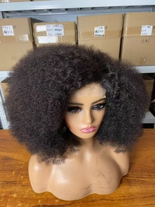 13x4 4 <span class=keywords><strong>Afro</strong></span> crespo riccio di alta qualità <span class=keywords><strong>capelli</strong></span> umani <span class=keywords><strong>parrucca</strong></span> frontale <span class=keywords><strong>Afro</strong></span> crespo riccia pizzo brasiliano <span class=keywords><strong>capelli</strong></span> umani - Product Image 4