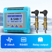 Débitmètre à ultrasons à insertion industrielle Construction en acier inoxydable Sortie relais 4-20mA RS485 Surveillance de l'eau dans l'industrie