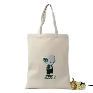 Personnalisable Imprimé logo Écologique vierge dessin animé publicité organique toile cotonétudiant épaule shopping femme boutique sac