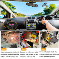 Câble d'alimentation 3 cœurs pour détecteur de radar, caméra de voiture, DVR, GPS avec protection contre les basses tensions 12V à 5V 2.5A