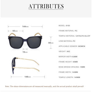 Lunettes de soleil carrées tendance pour femmes, protection UV400, monture en PC, verres noirs, pour voyage et conduite - Product Image 5