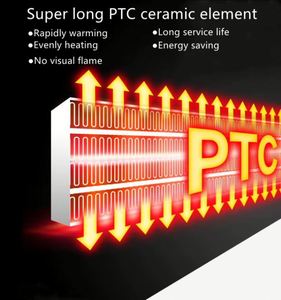 Calentador Eléctrico Portátil de 2000W con Protección Contra Sobrecalentamiento, Chimenea Eléctrica Infrarroja 3D con Diseño de Leña y Fuego para Hogar y Baño - Product Image 6